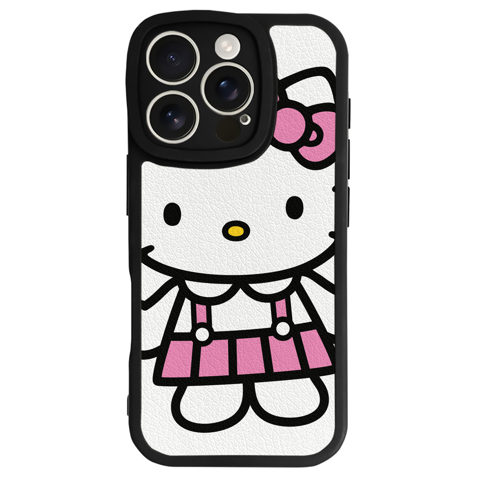 （画像用） Hello Kitty ハローキティ 【iPhone 16シリーズ対応】シリコンスマホケース（レザー調） 材質：シリコン